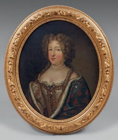 Ecole Francaise vers 1750 Portrait d'une reine de France (Marie Leszcinska ?) Toile...