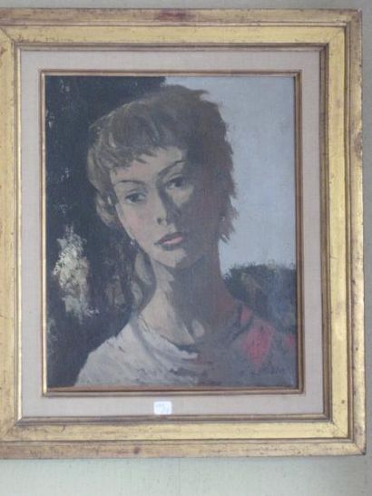 ROLAND OUDOT (1897- 1981) "Portrait de jeune femme " Huile sur toile Signée en bas...