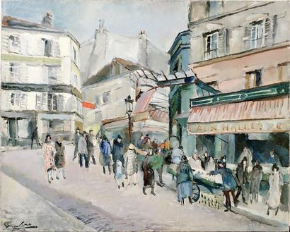 GEN PAUL (1895-1975) La rue Lepic à Montmartre, vers 1924-1925 Huile sur toile signée...