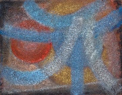Otto FRIED (né en 1922) Blue Roads, 1995 Acrylique sur tissus, signée, titrée et...