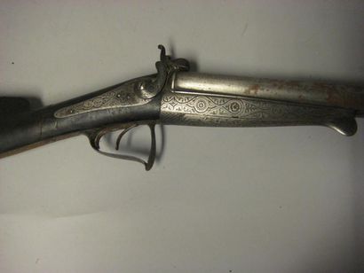 null Fusil à broche, fin du XIXème siècle (accidents au bois et à la crosse)