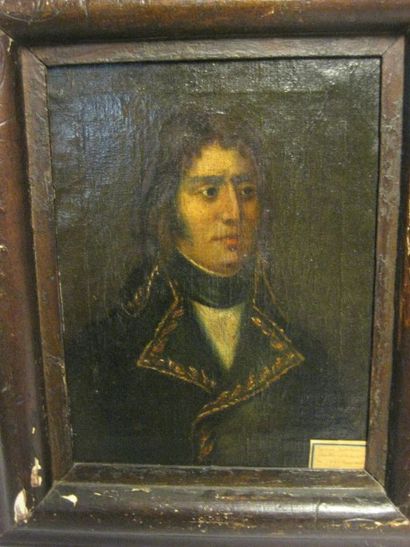 École Française du XIXe siècle Portrait du Général Abbatucci Sur sa toile d'origine....