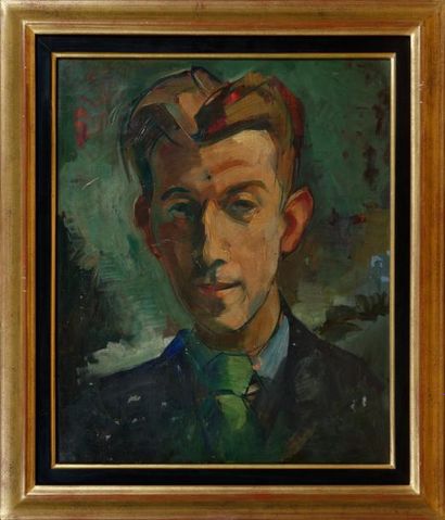 P. CREIXAMS PICO (1893-1965) «Portrait de Marcel Aymé» huile sur toile signée en...