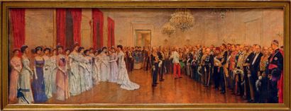 Karl Friedrich GSUR (1871-1939) Le Cercle Diplomatique avant le bal de la Cour à...