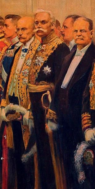 Karl Friedrich GSUR (1871-1939) Le Cercle Diplomatique avant le bal de la Cour à...