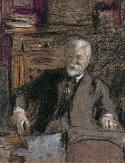 Edouard VUILLARD (1868-1940) Portrait d'André Bénac (présumé), vers 1935 Pastel sur...
