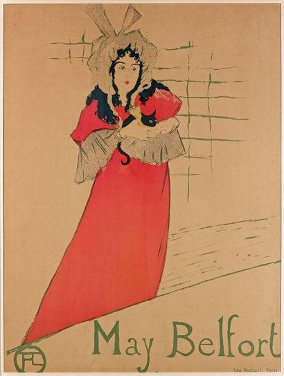 HENRI DE TOULOUSE-LAUTREC May Belfort, 1895 Lithographie. 804 x 604. [804 x 619]....