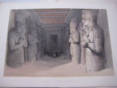 null L'interieur du Temple d'Abou Simbel 41 x 60,5 cm. Vue: 33 x 49 cm En coloris...