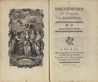 null MARIE-ANTOINETTE. Reine de France. 1755-1793. BIBLIOTHÈQUE DE MADAME LA DAUPHINE....
