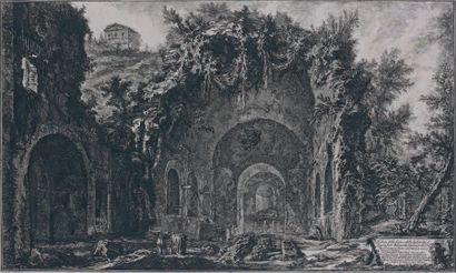Giovanni Battista PIRANESI (1720-1778) 
Veduta della fonte e delle spelonche d' egeria...