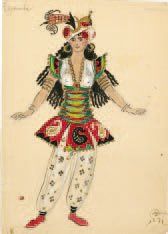 null Raymonda, Ballet National . Lituanien, Lituanie, 1932 Une jeune femme. Gouache,...