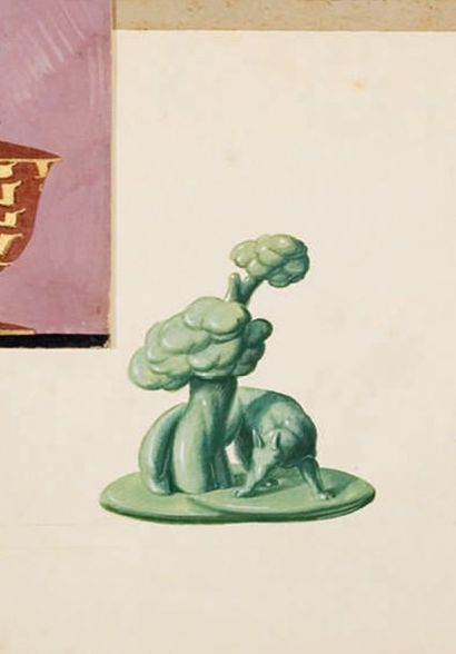 null Projet pour des sculptures en céramiques, circa 1928-31 Gouache signée du monogramme....