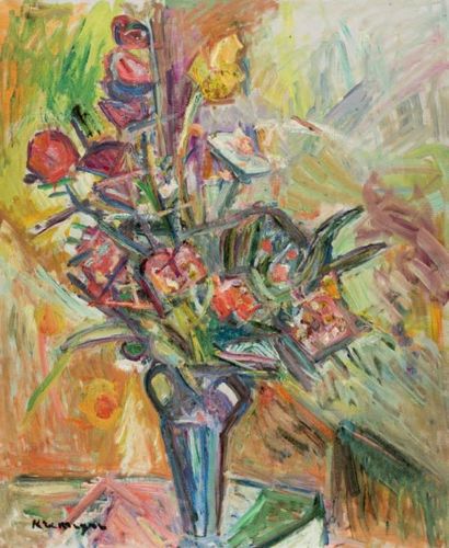 Pinchus KREMEGNE (1890-1981) Bouquet de fleurs
Huile sur toile, signée en bas à gauche.
65...