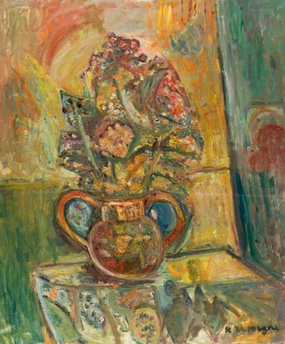 Pinchus KREMEGNE (1890-1981) Bouquet de fleurs
Huile sur toile, signée en bas à droite.
65...