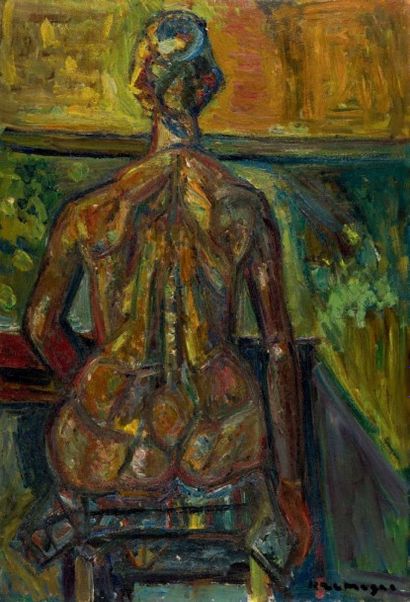 Pinchus KREMEGNE (1890-1981) Vue de femme de dos
Huile sur toile, signée en bas à...