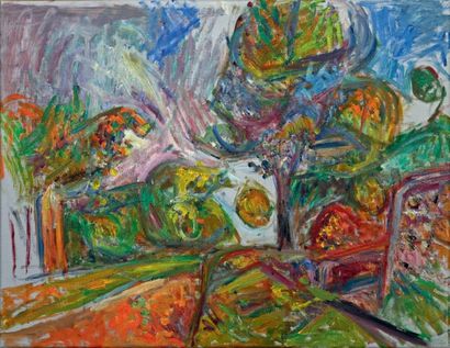 Pinchus KREMEGNE (1890-1981) Paysage aux arbres
Huile sur toile, non signée.
45 x...