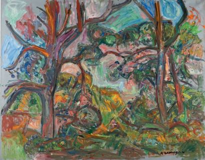 Pinchus KREMEGNE (1890-1981) Paysage aux arbres
Huile sur toile, signée en bas à...
