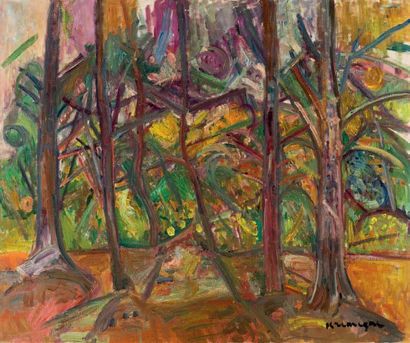 Pinchus KREMEGNE (1890-1981) Paysage aux arbres
Huile sur toile, signée en bas à...