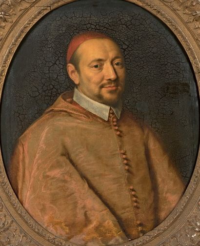 Attribué à Philippe de CHAMPAIGNE (1602-1674) 
Portrait du cardinal de Bérulle (1575-1629)
Toile...