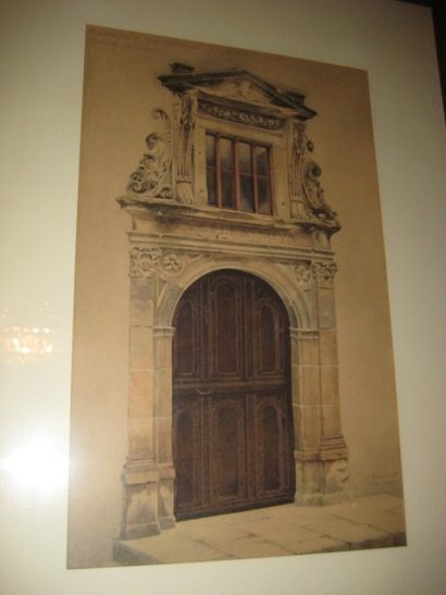 null Aquarelle Maison de la rue Pierre de Bloys Porte du XVI siècle