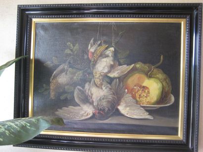 null Nature Morte aux oiseaux
Huile sur toile
Signés en bas à gauche
47 x 63.5 c...