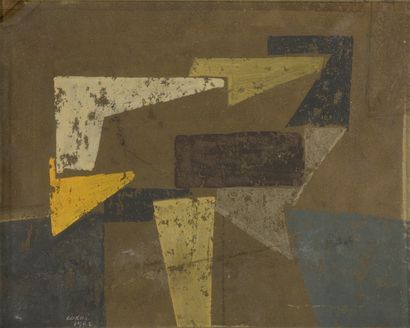 CUCA SOKIC Ljubica (1914-2009) «Composition abstraite en brun et jaune»
technique...
