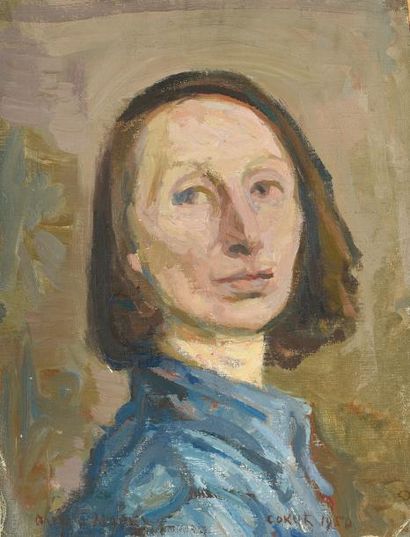 CUCA SOKIC Ljubica (1914-2009) «Autoportrait», 
Huile sur toile, signée en bas à...