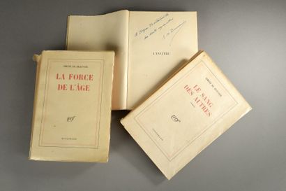 BEAUVOIR Simone de «L'invitée», Gallimard, 1943.
Envoi à «Olga Kosakievicz en toute...