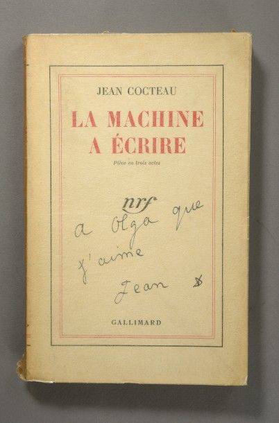 COCTEAU Jean «La machine à écrire», Gallimard, 1941.
Envoi de l'auteur sur la couverture...