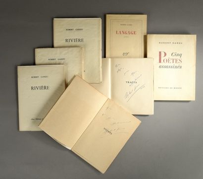 Ganzo Robert Ensemble de sept volumes dont:
- «Rivière», édition l'Arbalète n°2,...