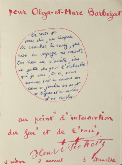 PICHETTE Henri «Apoèmes», édition Fontaine, Paris, 1947, illustration d'un «gris-gris...