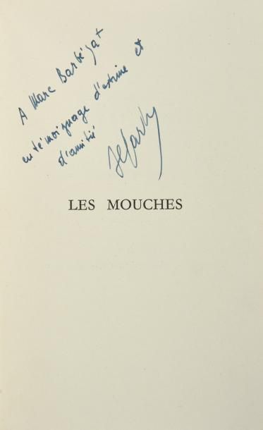 SARTRE Jean Paul «Les mouches», cartonnage Bonet, 1943, exemplaire n°109.
Envoi de...