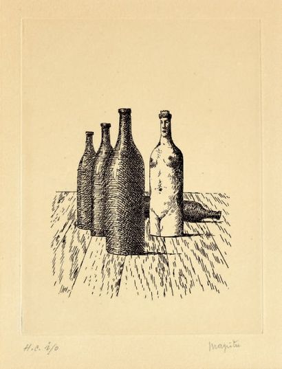 René Magritte La Comtesse de Monte Cristo
Les Bouteilles, planche de la suite L'Aube...
