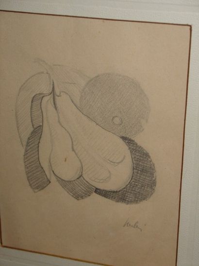 Auguste HERBIN (1882-1960) Composition aux fruits
Mine de plomb sur papier.
Signé...