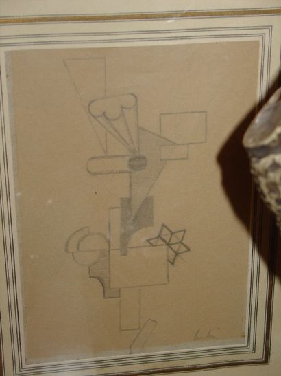 Auguste HERBIN (1882-1960) Composition géométrique
Mine de plomb sur papier.
Signé...