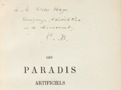 BAUDELAIRE Charles. Les Paradis artificiels. Opium et Haschisch. Paris, Poulet-Malassis...