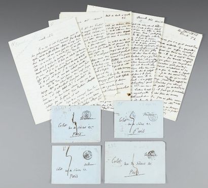 FLAUBERT Gustave. Lettre autographe signée Ton à Louise Colet. [Croisset], mercredi...