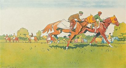 Maurice TAQUOY Un galop. 1906. Eau-forte...