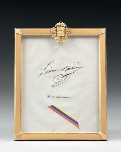 null BOLIVAR Simon. Général et homme d'Etat, libérateur du Vénézuela (Caracas, 1783...
