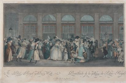 Philibert-Louis DEBUCOURT La promenade de la galerie du Palais-Royal (Fenaille 11,...