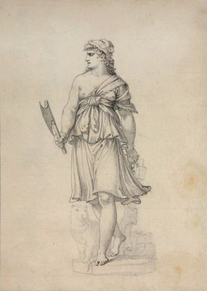 Pierre-Paul PRUD'HON (1758-1823) Allégorie de la Liberté Plume et encre grise sur...