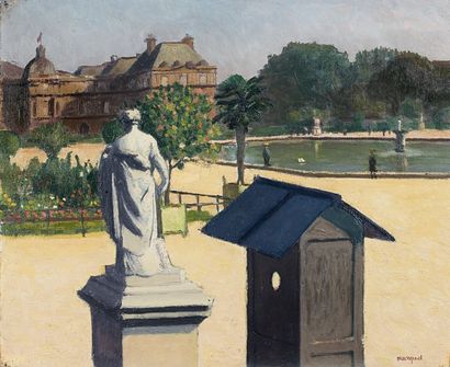 Albert MARQUET (1875-1947) Le jardin du Luxembourg, peint vers 1908 Huile sur toile....