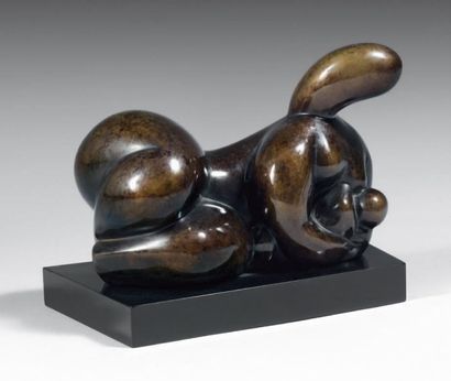 Louis BANCEL (1926-1978) Maternité Epreuve en bronze à patine brune, signée et cachet...