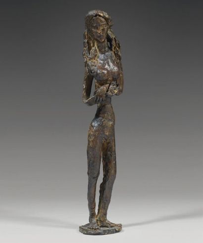 Appel'les FENOSA (1899-1988) Les mains jointes, 1952 Bronze à patine brune portant...