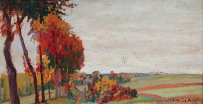 Alfred Marie LE PETIT (1876-1953) Paysage Huile sur toile. Signée en bas à droite....