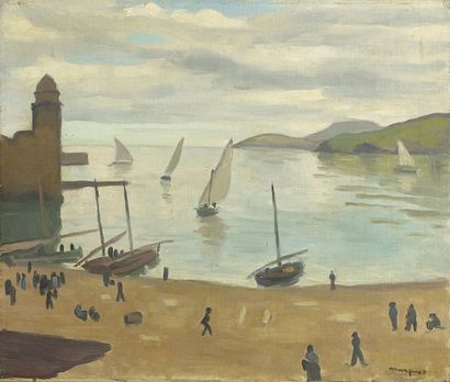 MARQUET Albert (1875-1947) « Port de Collioure »
Huile sur toile, rentoilée
Signée...