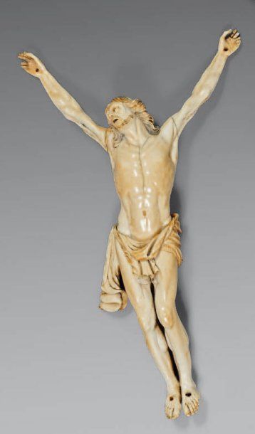 Christ janséniste en ivoire. XVIIIème siècle....