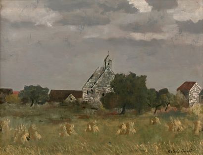 Roland OUDOT (1897-1981) «L'église»
Huile sur toile.
Signée en bas à droite.
50 x...