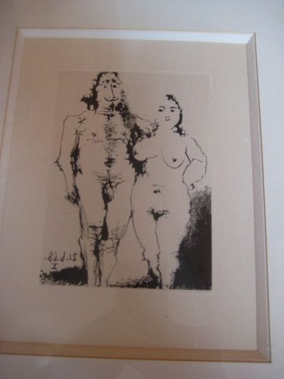 Pablo Picasso (1881-1973) «Le couple pour la Célestine» 21 juin 1968
Aquatinte sur...