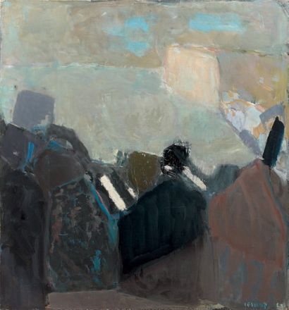 Pierre LESIEUR (1922-2011) «Paysage en noir»
Huile sur toile.
Signée en bas à droite,...